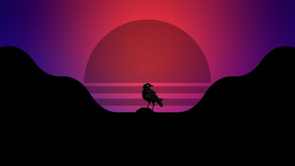 Bird Synthwave 4k wallpaper