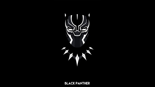 Black Panther Minimal 4k wallpaper