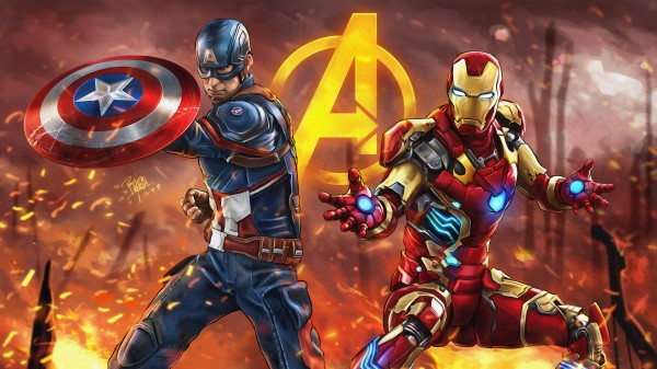 Captain America And Iron Man 4k wallpaper