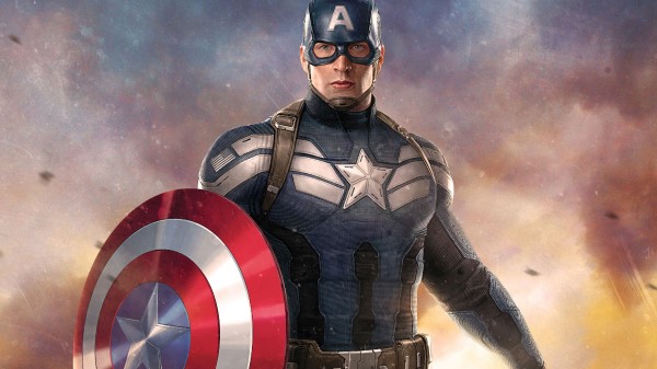 Captain America Holding Shield Dw wallpaper