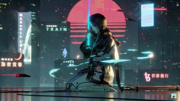 Charging Cyberpunk Girl 4k X3 wallpaper