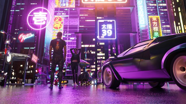 Cyberpunk Date 4k Zt wallpaper
