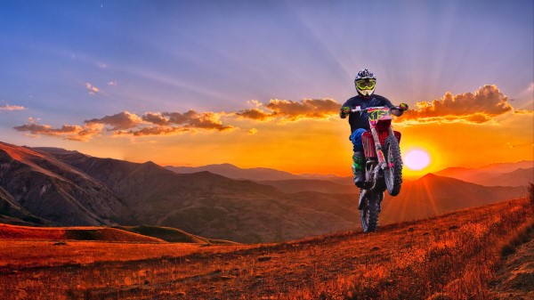 Motorcycle Motorcyclist Cross Wallpaper
