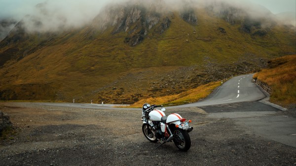 Motorcycle Road Mountains Wallpaper