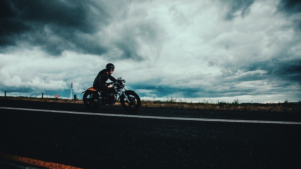 Motorcyclist Road Marking Wallpaper