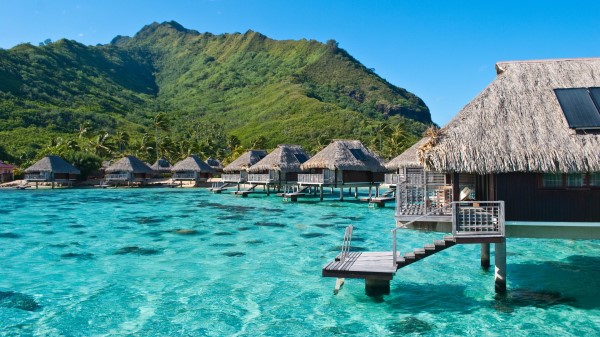 Tropics Sea Bungalow wallpaper