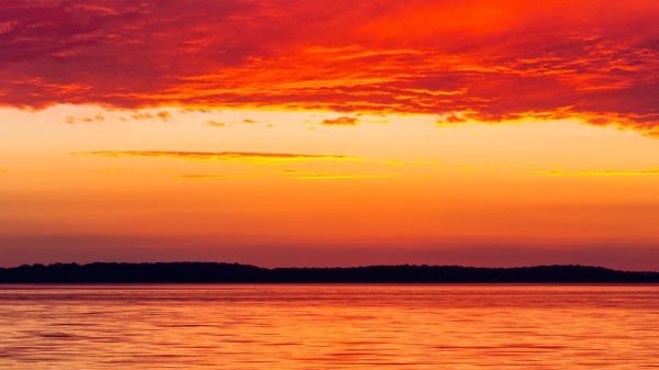 Water Sunset Horizon wallpaper