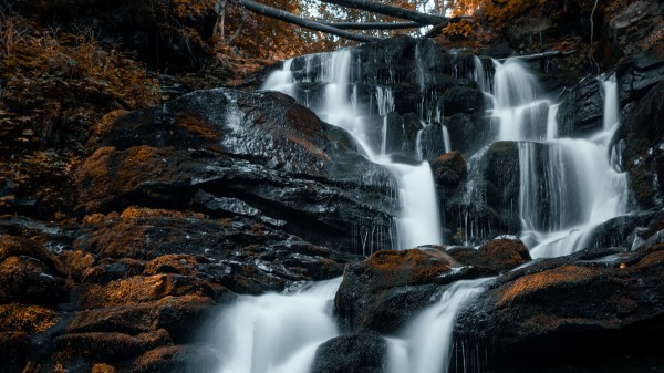 Waterfall Rocks Stones Dhhd wallpaper