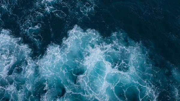 Waves Ocean Aerial View Wallpaper