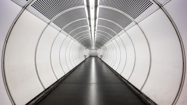 Tunnel Corridor White Wallpaper