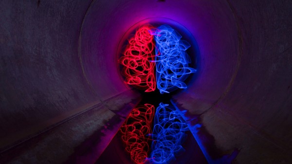 Tunnel Neon Brain Wallpaper