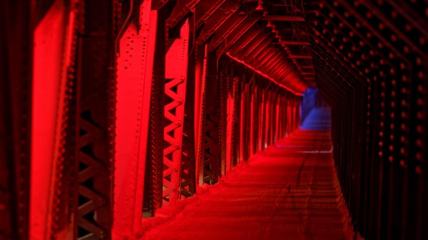 Tunnel Passage Red Wallpaper