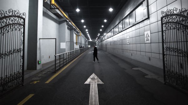 Tunnel Road Man Wallpaper