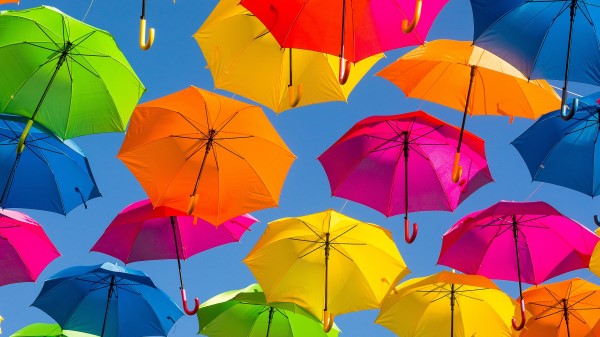 Umbrella Colorful Positive Wallpaper