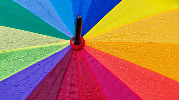 Umbrella Drops Colorful Wallpaper