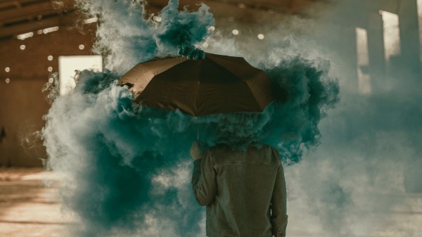 Umbrella Smoke Colored Smoke Wallpaper