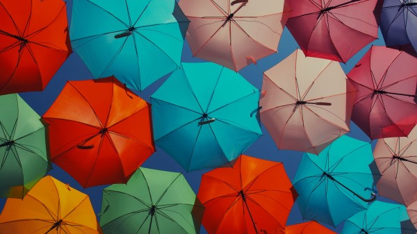 Umbrellas Colorful Decoration Wallpaper