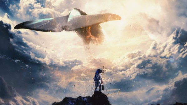 Whale Tail Musician wallpaper