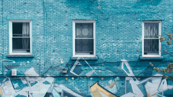 Windows Building Graffiti Facade Wall Wallpaper