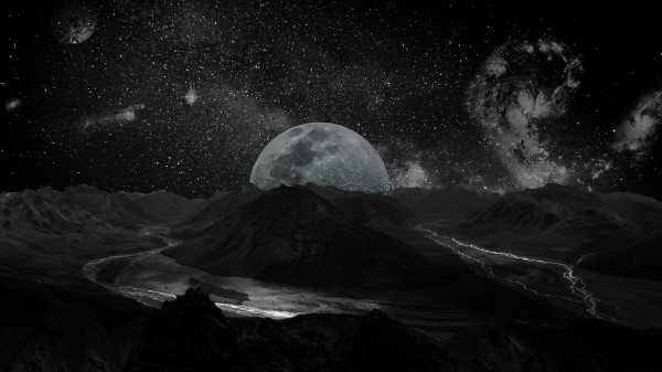 Moon Space Universe Wallpaper