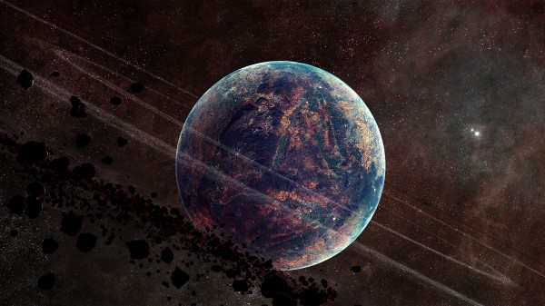 Planet Asteroids Rings wallpaper