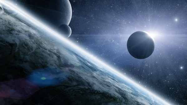 Planet Flash Light wallpaper