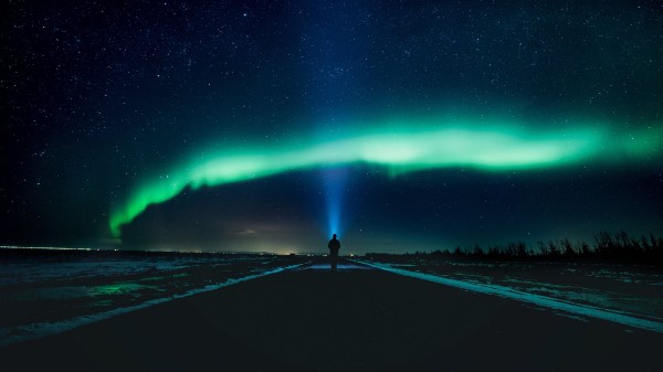 Silhouette Starry Sky Shining Night wallpaper