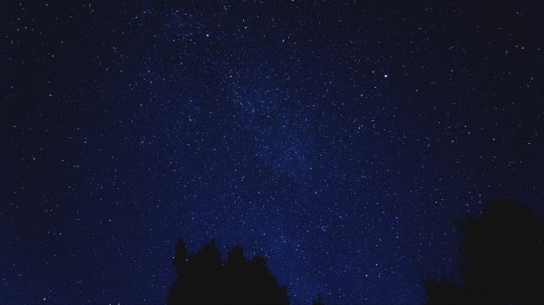 Starry Sky Shine Night Blue wallpaper