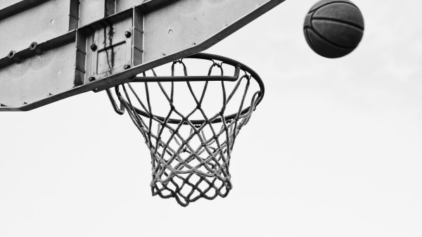 Basketball Net Ring Bw wallpaper