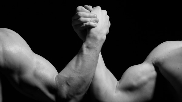 Hands Men Wrestling Biceps Black And White Arm Wrestling Wallpaper