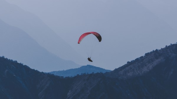 Paraglider Flight Mountains wallpaper