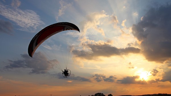 Paraglider Flight Sky Sunset wallpaper