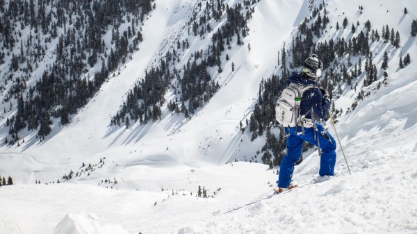 Skier Mountains Snow Image wallpaper