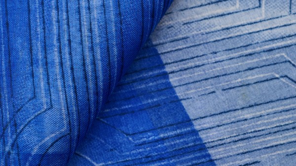 Fabric Texture Blue Wallpaper