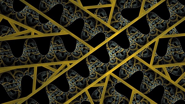 Fractal Lines Waves Wallpaper