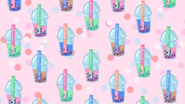 Glasses Drinks Pattern Wallpaper