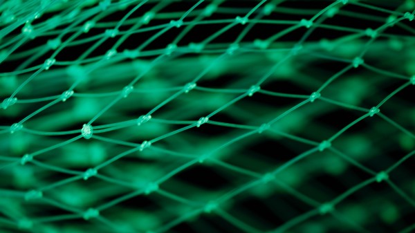 Grid Green Plexus Wallpaper