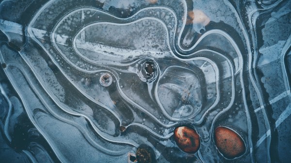 Ice Cracks Circles Wallpaper