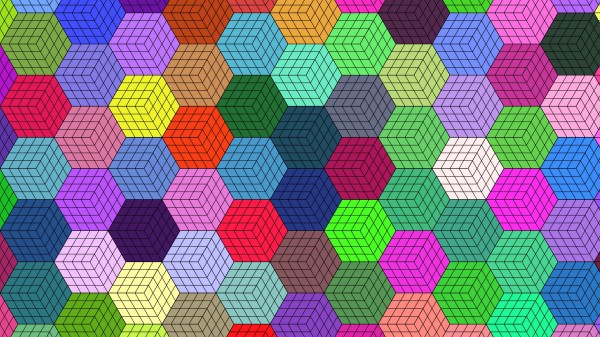 Mosaic Colorful Hexagons Wallpaper