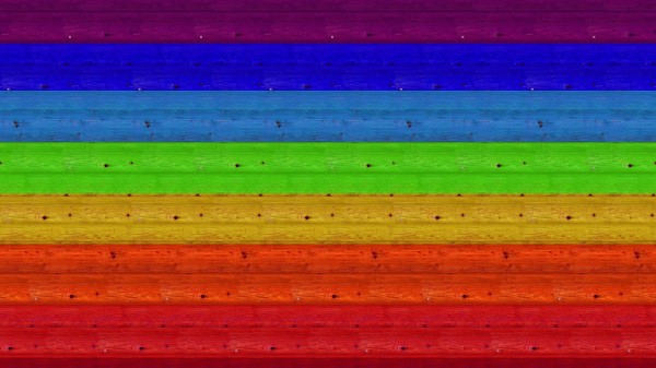 Multicolored Boards Texture Wall Rainbow Wallpaper