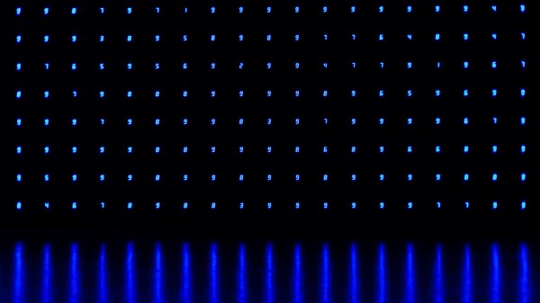 Numbers Neon Blue Wallpaper