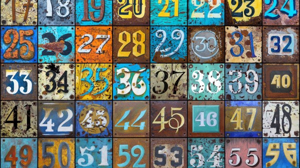 Numbers Texture Rust Wallpaper