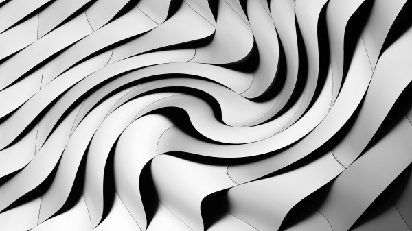 Panels Trim Wavy Wallpaper