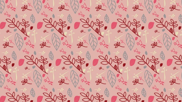 Pattern Branches Leaves Wallpaper