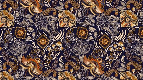 Pattern Ornament Flowers Wallpaper