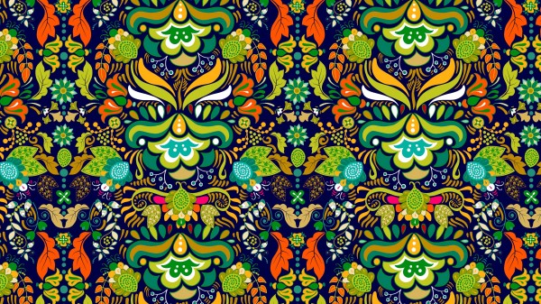 Pattern Ornament Motley Wallpaper