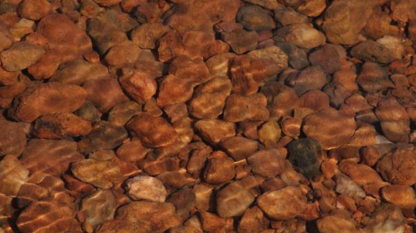 Stones Water Ripples Wallpaper