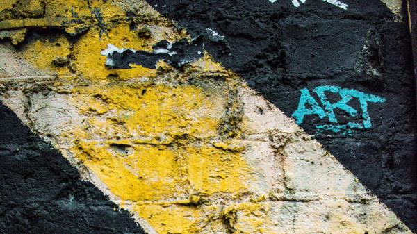 Wall Texture Inscription Paint Wallpaper