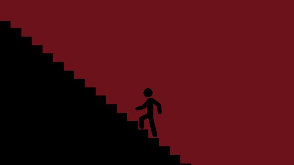 Silhouette Ladder Climb Wallpaper
