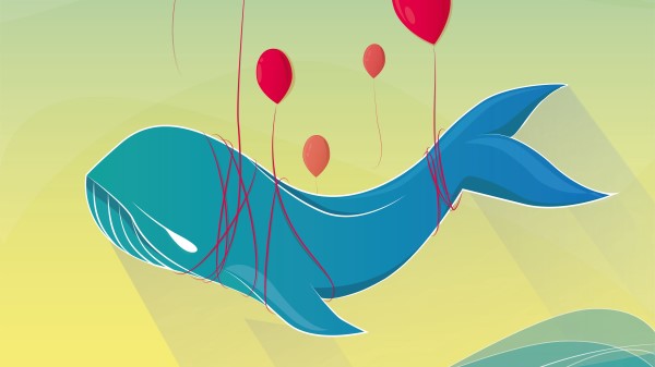 Whale Air Balloons Art wallpaper
